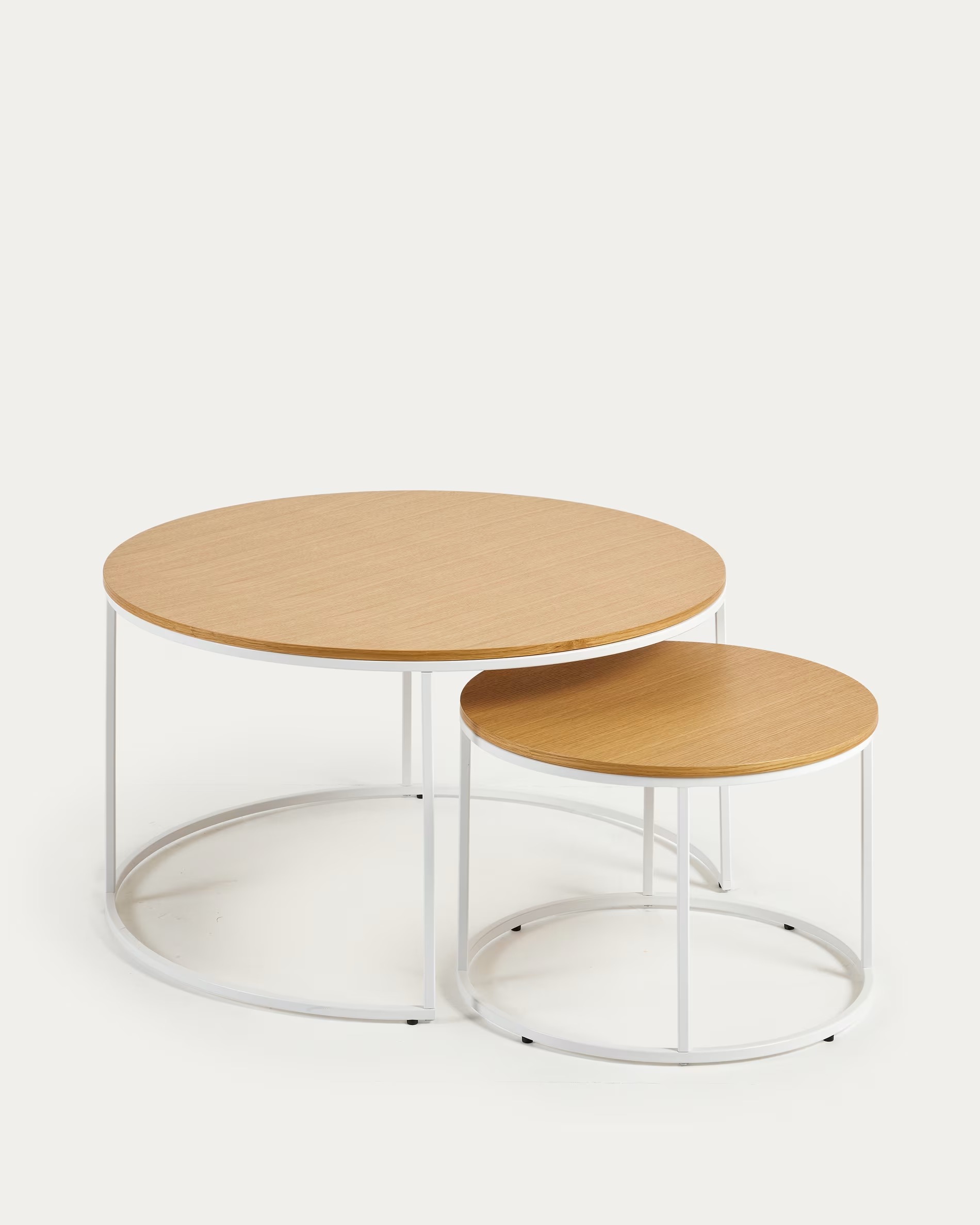 Set Yoana Roble/Blanco Ø 80 cm / Ø50 cm