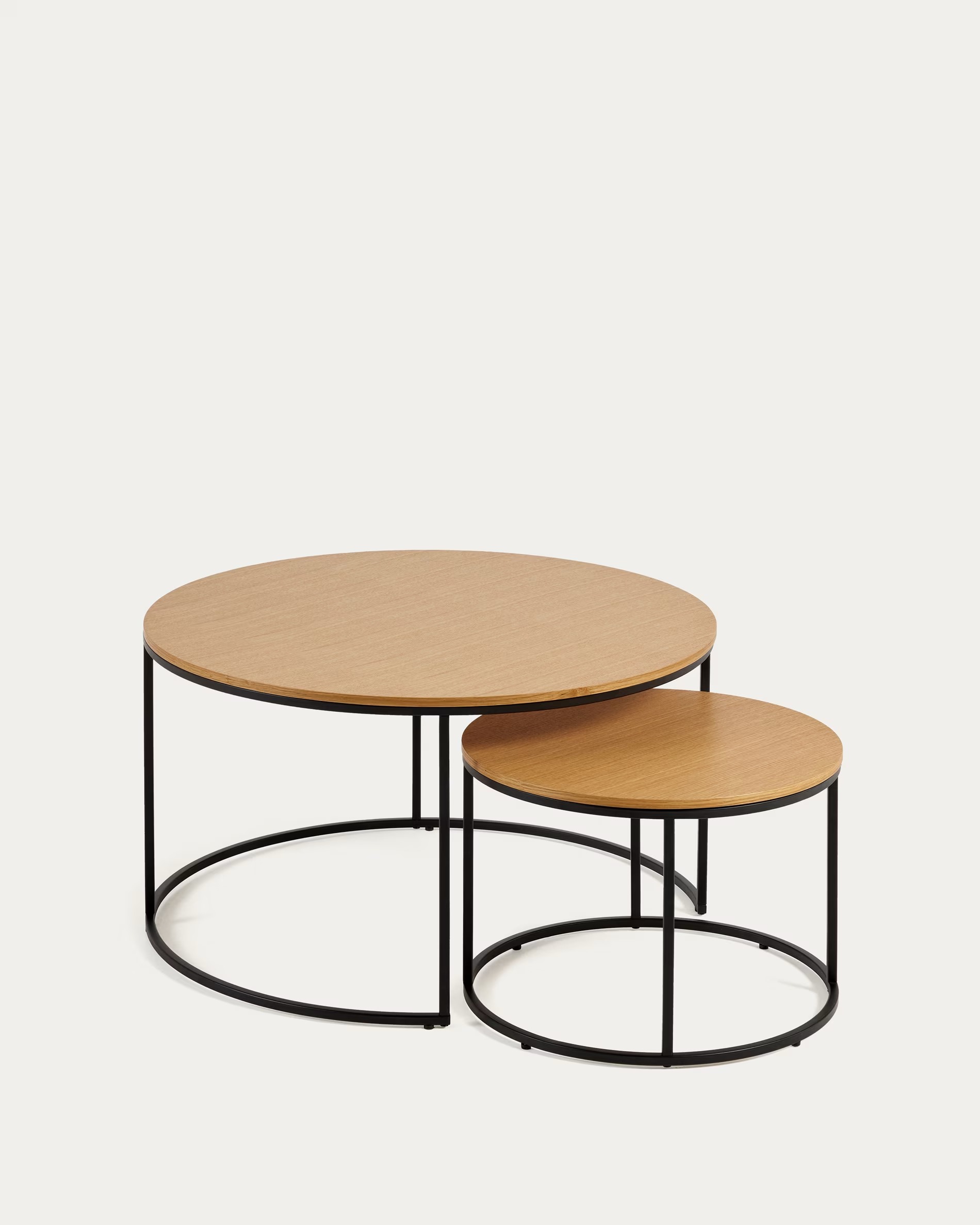 Set Yoana Roble/Negro Ø 80 cm / Ø50 cm