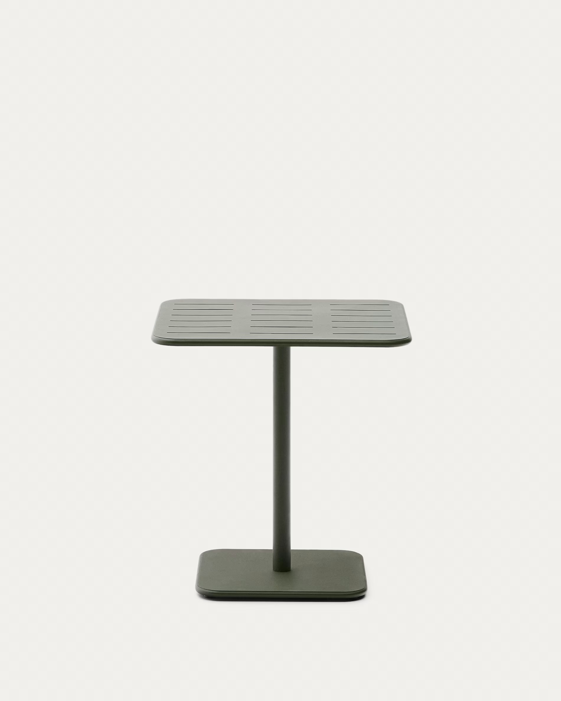 Mesa de exterior Brai de acero galvanizado verde 70 x 70 cm